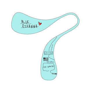 Disco Blue Rihanna de Taburete